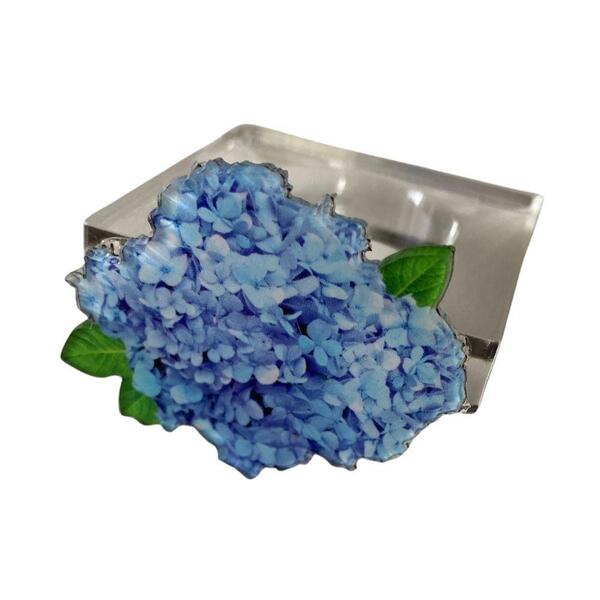 Porta Guardanapo Natália 3d - Acrílico - Flor Hortênsias