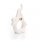 Porta Guardanapo Papai Noel Ceramica Branco 11 5x7 Cm - Indo