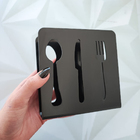 Porta Guardanapo Preto Acrílico Decorativo Talheres De Mesa 1