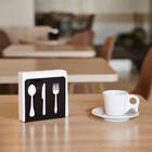 Porta Guardanapo Preto Acrílico Decorativo Talheres De Mesa 1