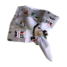 Porta Guardanapos Boneco De Neve Mdf Com Tecido Cinza Decorat