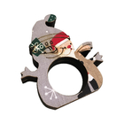 Porta Guardanapos Boneco De Neve Mdf Com Tecido Cinza Decorat