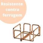 Porta Guardanapos De Luxo Com Peso Rose Gold Future 1193rg