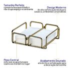 Porta Guardanapos De Papel Grande Com Peso Mesa Café Luxuoso