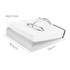 Porta Guardanapos Design Exclusivo Aço Inox Forma  Gloss