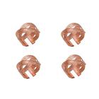 Porta-guardanapos Em Inox Prestige Spiral Rose Gold 4 Peças