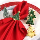 Porta Guardanapos Kit 4 Argolas para Guardanapo Árvore de Nat