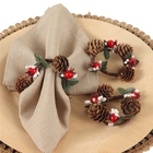 Porta Guardanapos Kit Com 4 Argolas Para Guardanapo Guirlanda