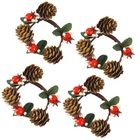 Porta Guardanapos Kit Com 4 Argolas Para Guardanapo Guirlanda