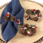 Porta Guardanapos Kit Com 4 Argolas Para Guardanapo Guirlanda