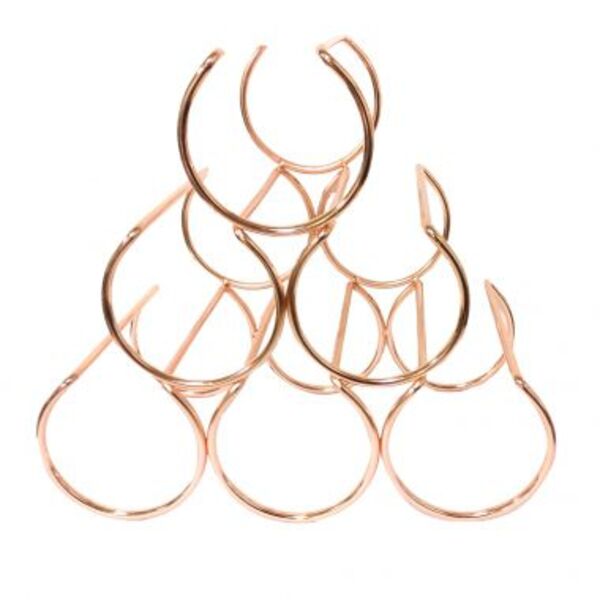 Porta Guarrafas De Metal Cobre Para 6 Garrafas 31 5cm X 17 5