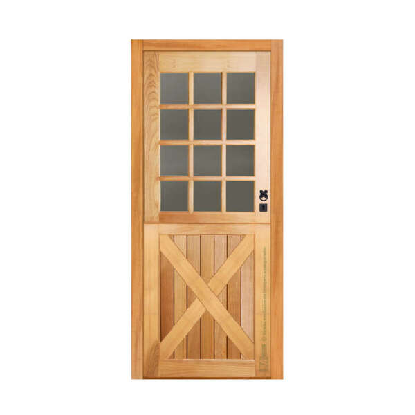Porta Holandesa Em Madeira Maciça Tauari Mapaf 102cm X 210cm
