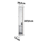 Porta Individual 40cm 227,8x39,6x1,5cm Madeira Alumínio Inox Prime Luciane