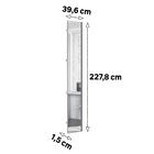 Porta Individual 40cm 227,8x39,6x1,5cm Madeira Alumínio Inox Prime Luciane