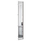 Porta Individual 40cm 227,8x39,6x1,5cm Madeira Alumínio Inox Prime Luciane