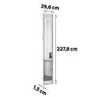 Porta Individual 40cm 227,8x39,6x1,5cm Madeira Alumínio Inox Prime Luciane