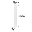 Porta Individual 40cm 227,8x39,6x1,5cm Madeira Branco Mat Prime Luciane