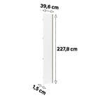 Porta Individual 40cm 227,8x39,6x1,5cm Madeira Branco Mat Prime Luciane