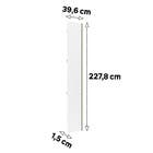 Porta Individual 40cm 227,8x39,6x1,5cm Madeira Branco Mat Prime Luciane