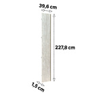 Porta Individual 40cm 227,8x39,6x1,5cm Madeira Legno Crema Prime Luciane
