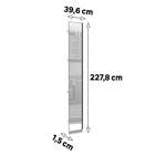 Porta Individual 40cm 227,8x39,6x1,5cm Madeira Champagne e Bronze Prime Luciane