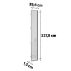 Porta Individual 40cm 227,8x39,6x1,5cm Madeira Inox e Reflecta Prata Prime Luciane