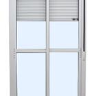 Porta Integrada Alumínio Branco Com Persiana 2 Folhas Móveis