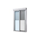 Porta Integrada Panorâmica Em Alumínio Branco Caribe Max 220x