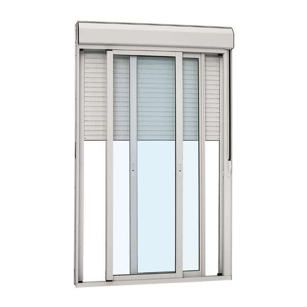 Porta Integrada Veneziana Alumínio 237 X 150 X 14cm 3 Folhas