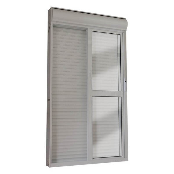 Porta Integrada Veneziana Em Alumínio 215 X 150 X 14 Cm 2 Fol