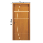 Porta Interna Frisada Cerejeira 2,10 X 0,80 Mod 01