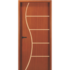 Porta Interna Frisada Mod 07 Mogno Com Furo Fechadura 2,10 X