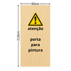 Porta Interna Lisa Cru Para Pintura Com Furo Fechadura 2,10 X