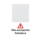 Porta Interna Lisa Pintada Branca Com Furo Fechadura 2,10 X 0