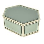 Porta Joia De Metal E Espelho  - 19x14x7 Cm