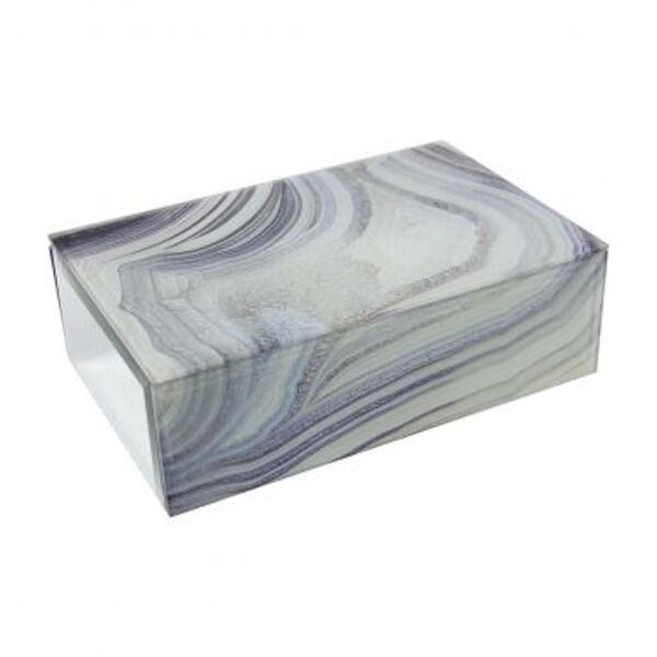 Porta Joia De Vidro Colorido 20cm X 13cm X 6cm