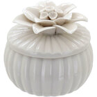 Porta Joias 6x7x7cm Cerâmica Branco