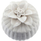 Porta Joias 6x7x7cm Cerâmica Branco