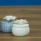 Porta Joias 6x7x7cm Cerâmica Branco