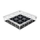 Porta Joias Acrílico Square Com Tampa Articulada E 16 Nichos