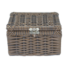 Porta Joias Argila Organizador C/fecho Bijuteria Fibra Sint.