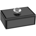 Porta Joias Caixa Organizador Espelhado Mdf 3x6x10cm Preto De