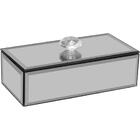 Porta Joias Caixa Organizadora Decorativa Espelhado Mdf 5x6x1