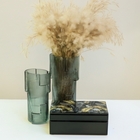 Porta Joias Em Madeira E Vidro Preto Com Detalhe Floral