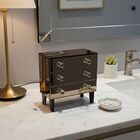 Porta Joias Mini Gaveteiro Espelhado 3 Gavetas E Pés Madeira