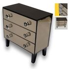 Porta Joias Mini Gaveteiro Espelhado 3 Gavetas E Pés Madeira