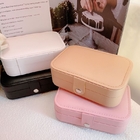 Porta Joias Portátil Estojo Com Fecho De Botão