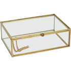 Porta Joias Vidro 5x15x10cm Transparente Decorativo Organizad