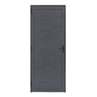 Porta Lambri de Giro 1 Folha Alumínio Pintado Cinza 2,14x0,86m Lado Direito Linha Vivace Artens