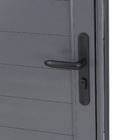 Porta Lambri de Giro 1 Folha Alumínio Pintado Cinza 2,14x0,86m Lado Direito Linha Vivace Artens